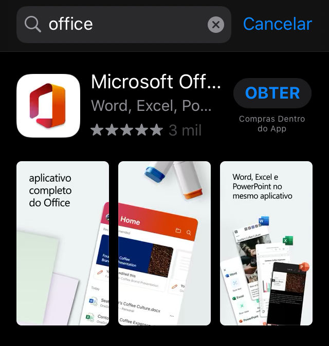 Digitação rápida - Microsoft Apps