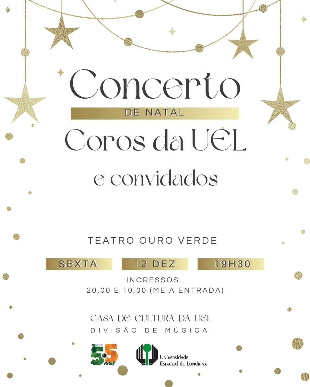 Coros da UEL apresentam concerto de Natal