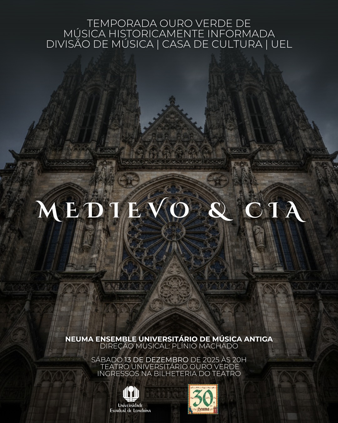 Neuma Ensemble Universitário apresenta o concerto “Medievo & Cia”