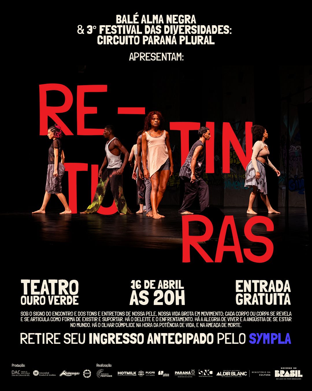 Balé Alma Negra de volta ao Teatro Ouro Verde