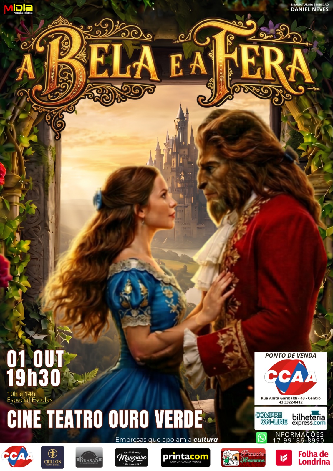 Clássico “A Bela e a Fera” vem para encantar Londrina
