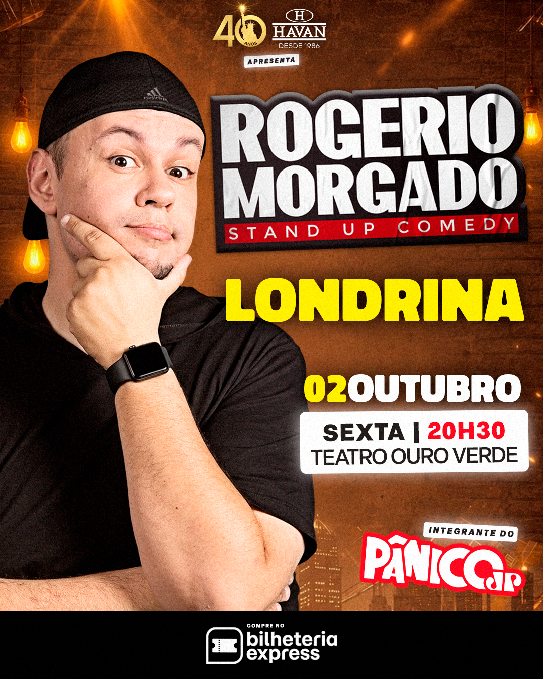 Rogério Morgado apresenta show de stand-up em Londrina